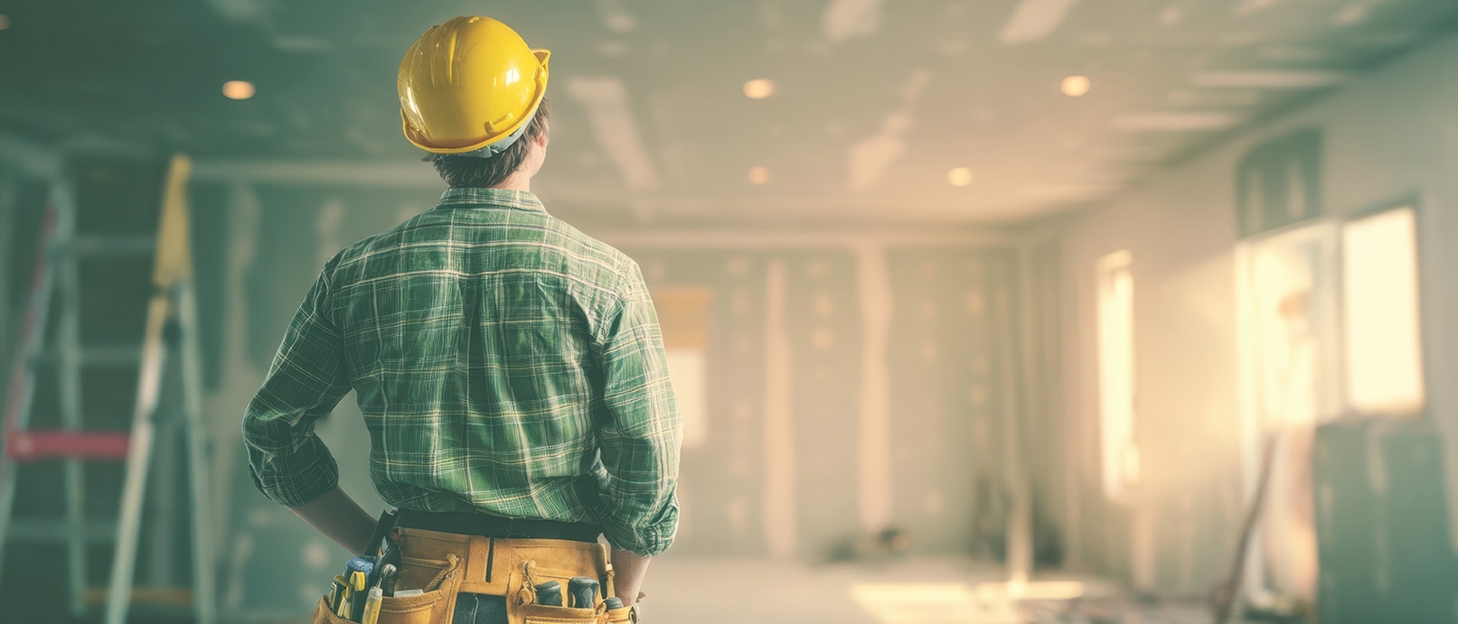 General contractor surveying a job site